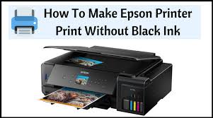 how to fix epson printer not printing with black ink